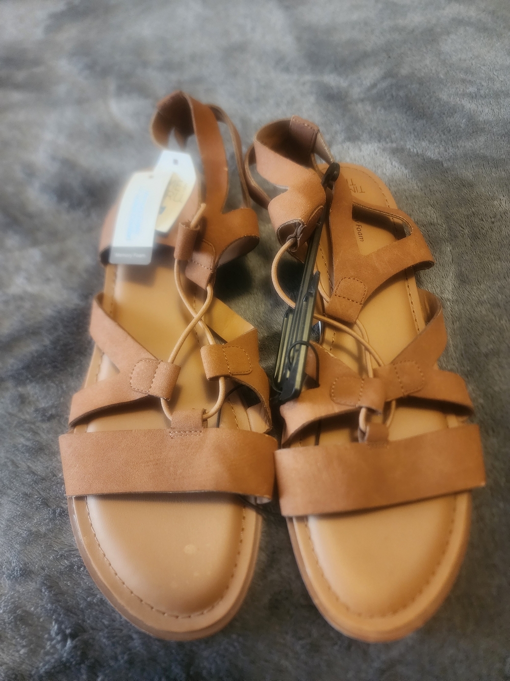 Time and Tru Tan Strappy Gladiator Sandals